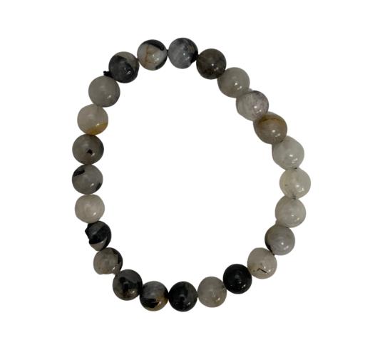 Black Rutile B BRACELET Aids In Accessing Higher States Of Consciousness And Facilitating Spiritual 