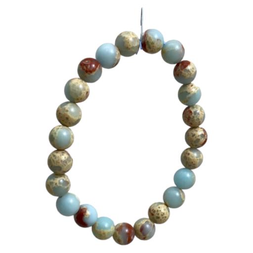 Imperial Jasper & Copper Turquoise BRACELET Is Used For Relaxation Contentment Tranquility And Whole