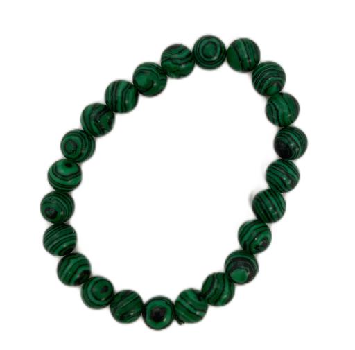 Malachite (Synthetic) BRACELET Protects The Carrier From Accidents And Enhances Goal Achievement 8Mm