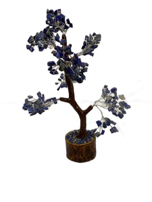 Lapis Lazuli Gemstone Tree Is An Excellent Feng Shui FIGURINE Symbolize Prosperity & Stability (Wood