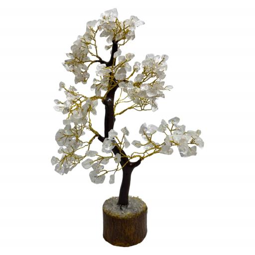 Clear Quartz Gemstone Tree Is 'Master Healer' &Used For Any Condition And Spiritual Awareness (WOOD 