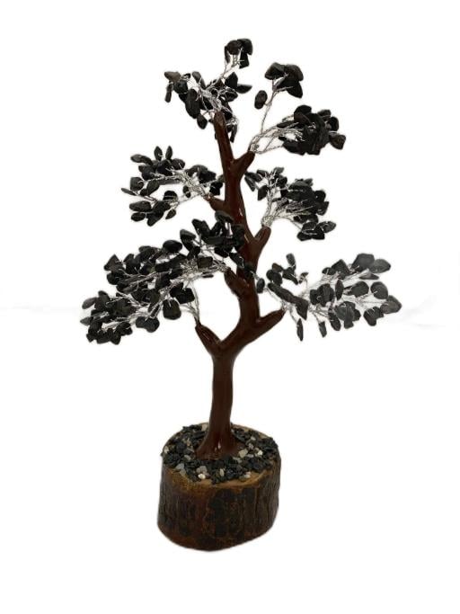 BlaCk Obsidian Gemstone Tree Help Dispel Negative Energies And Remove ImbalanCes In Root Chakra (Woo