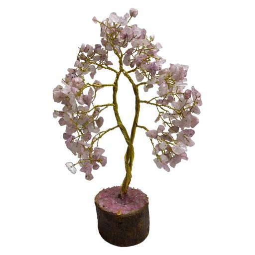 Rose Quartz Gemstone Tree (Wood Base) 300 CHIPs