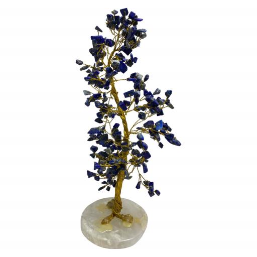 Lapis Lazuli Gemstone Tree (Clear Quartz Round Stone Base) 300 CHIPs