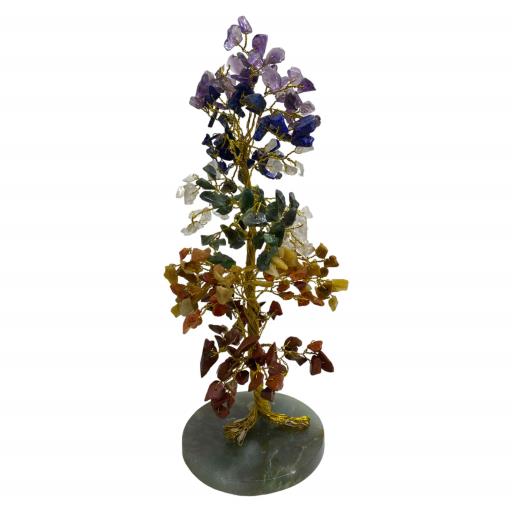 Seven Chakra Gemstone Tree (Agate Round Stone Base) 300 CHIPs