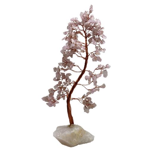 Rose Quartz Gemstone Tree (Rose Quartz Rough Stone Base) 300 CHIPs