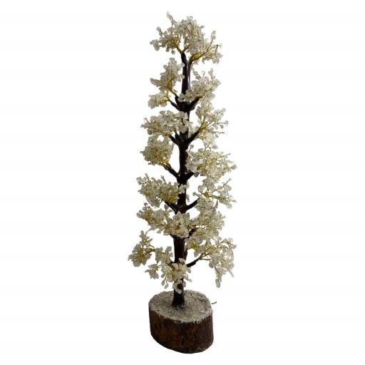 Clear Quartz Gemstone Tree (Wood Base) 2000 CHIPs