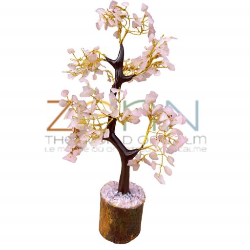Pink Opal (Dyed) Gemstone Tree Is For EnhanCing Love & Gentleness Cure Stress & Anxiety (WOOD Base) 