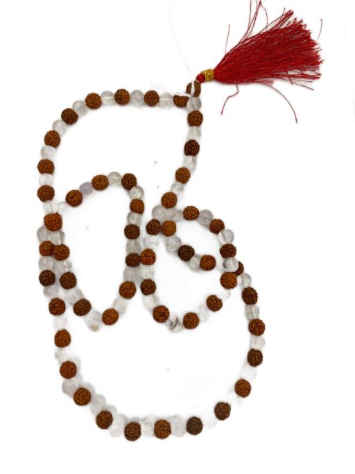 Rudraksh With Crystal Japmala 6 Mm