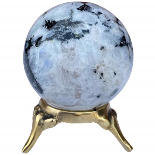 White RAINBOW Moonstone Sphere Approx. 200G Display Stand Is Not INCluded