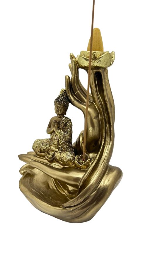 Backflow INCENSE Burner Buddha Hand With Lotus