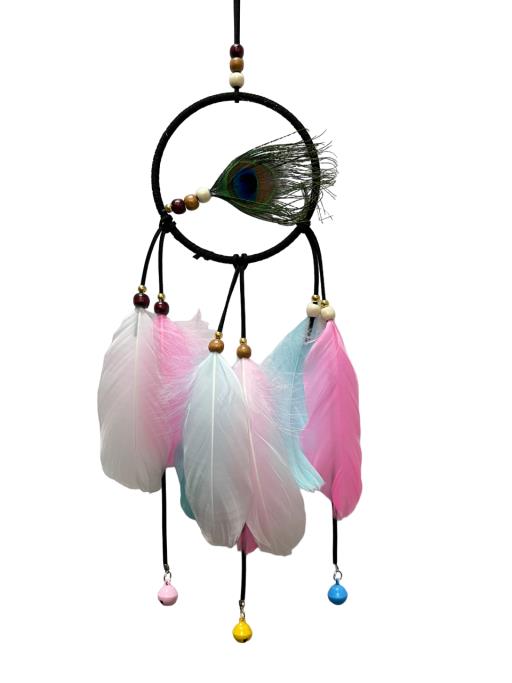 Circular DREAM CATCHER With Peacock Feather